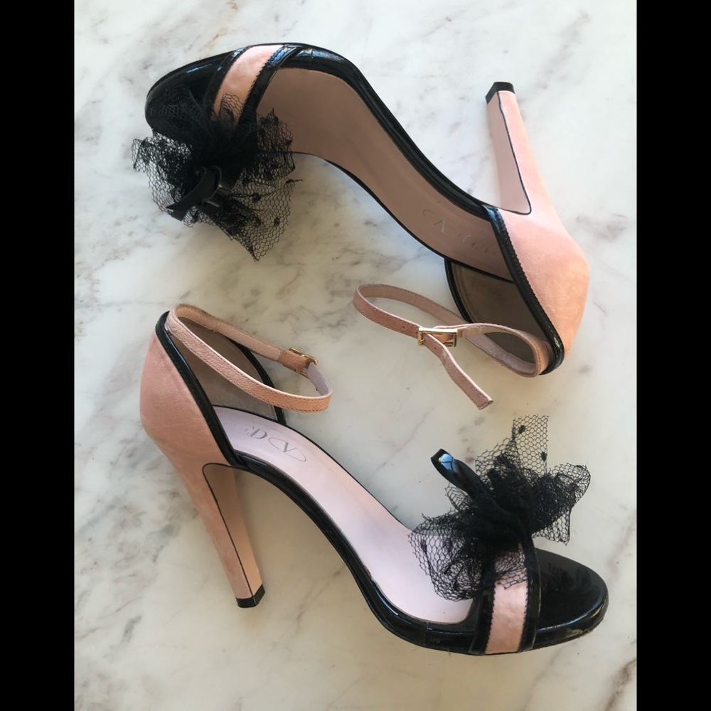Size 9.5 pink and black Red Valentino heels